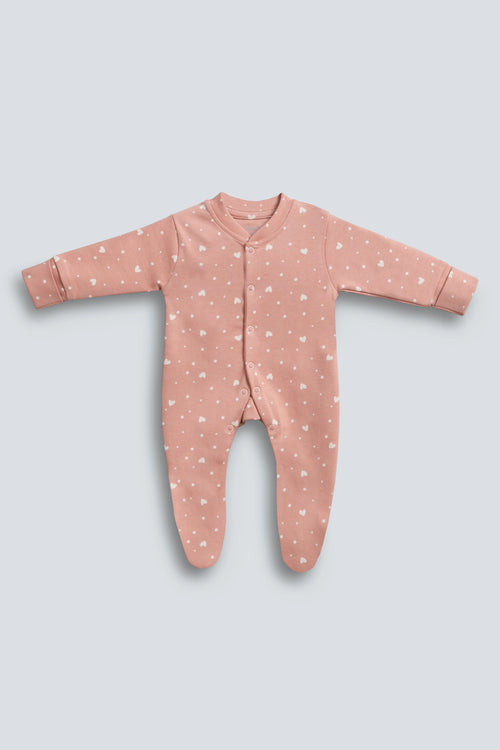Peachy Stars Sleepsuit