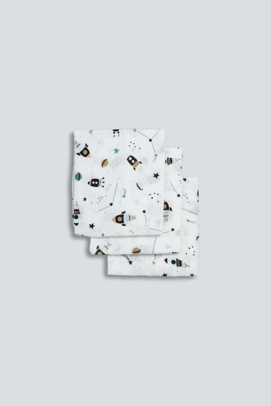 Rocket Ride Muslin Bath Towel 3 Pcs Pack