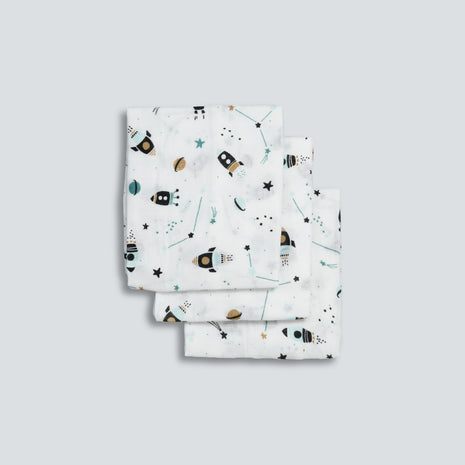 Rocket Ride Muslin Bath Towel 3 Pcs Pack