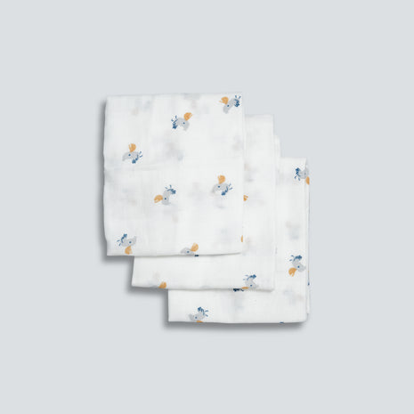 Birdie Bath Muslin Bath Towel 3 Pcs Pack