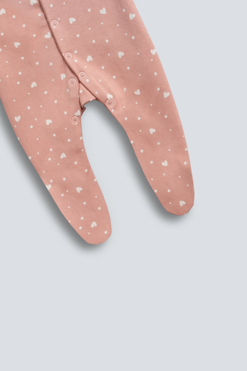 Peachy Stars Sleepsuit