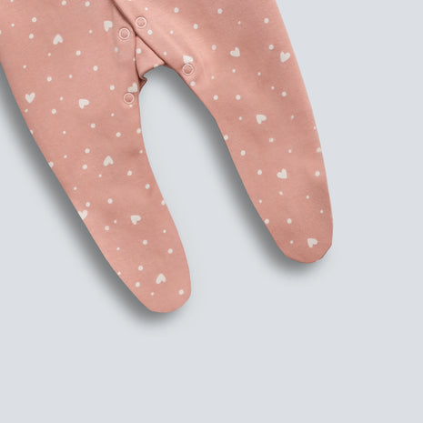 Peachy Stars Sleepsuit
