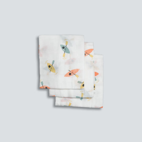 Tiny Sailor Muslin Bath Towel 3 Pcs Pack