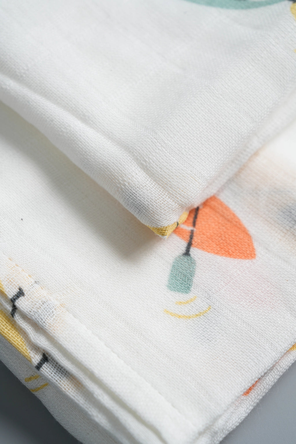 Tiny Sailor Muslin Bath Towel 3 Pcs Pack