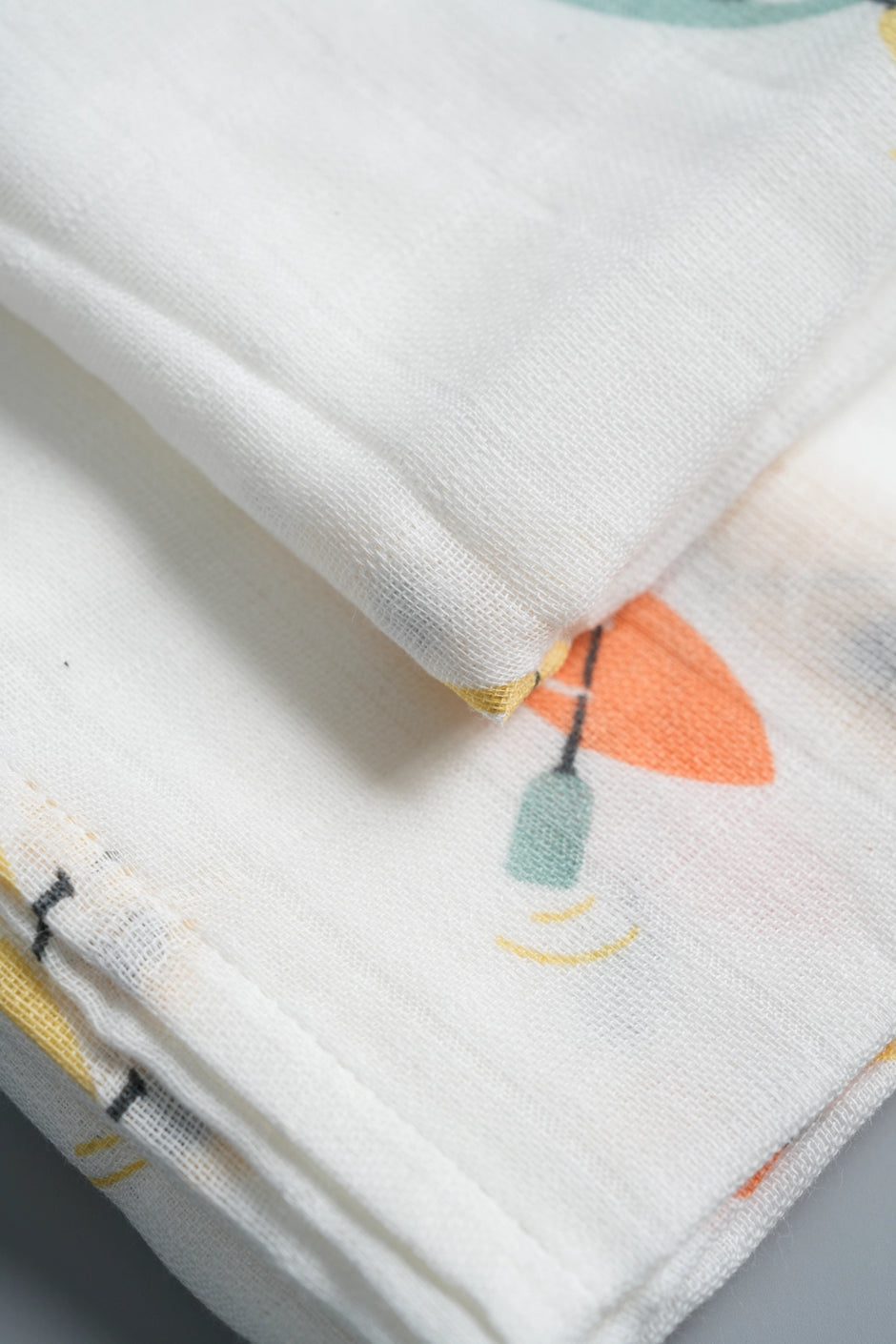 Tiny Sailor Muslin Bath Towel 3 Pcs Pack