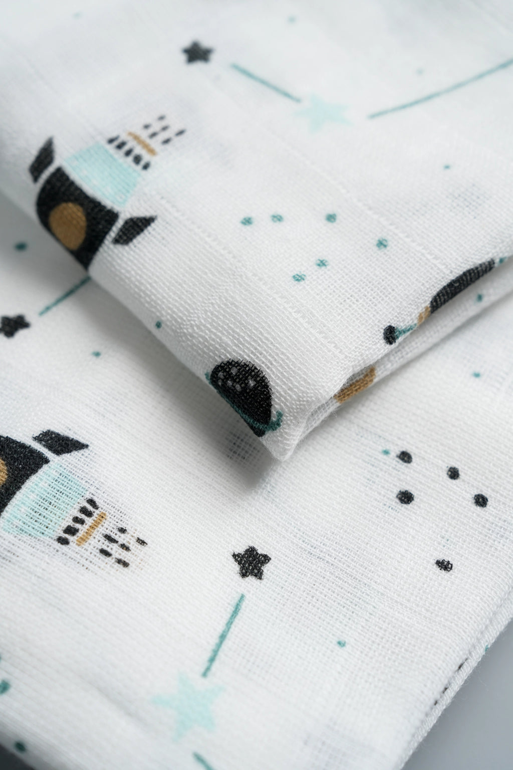 Rocket Ride Muslin Bath Towel 3 Pcs Pack
