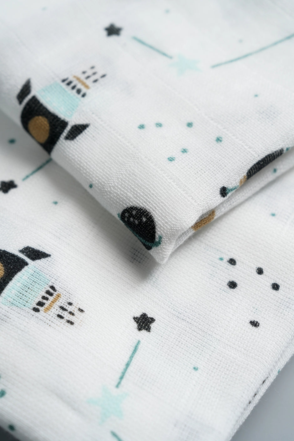 Rocket Ride Muslin Bath Towel 3 Pcs Pack