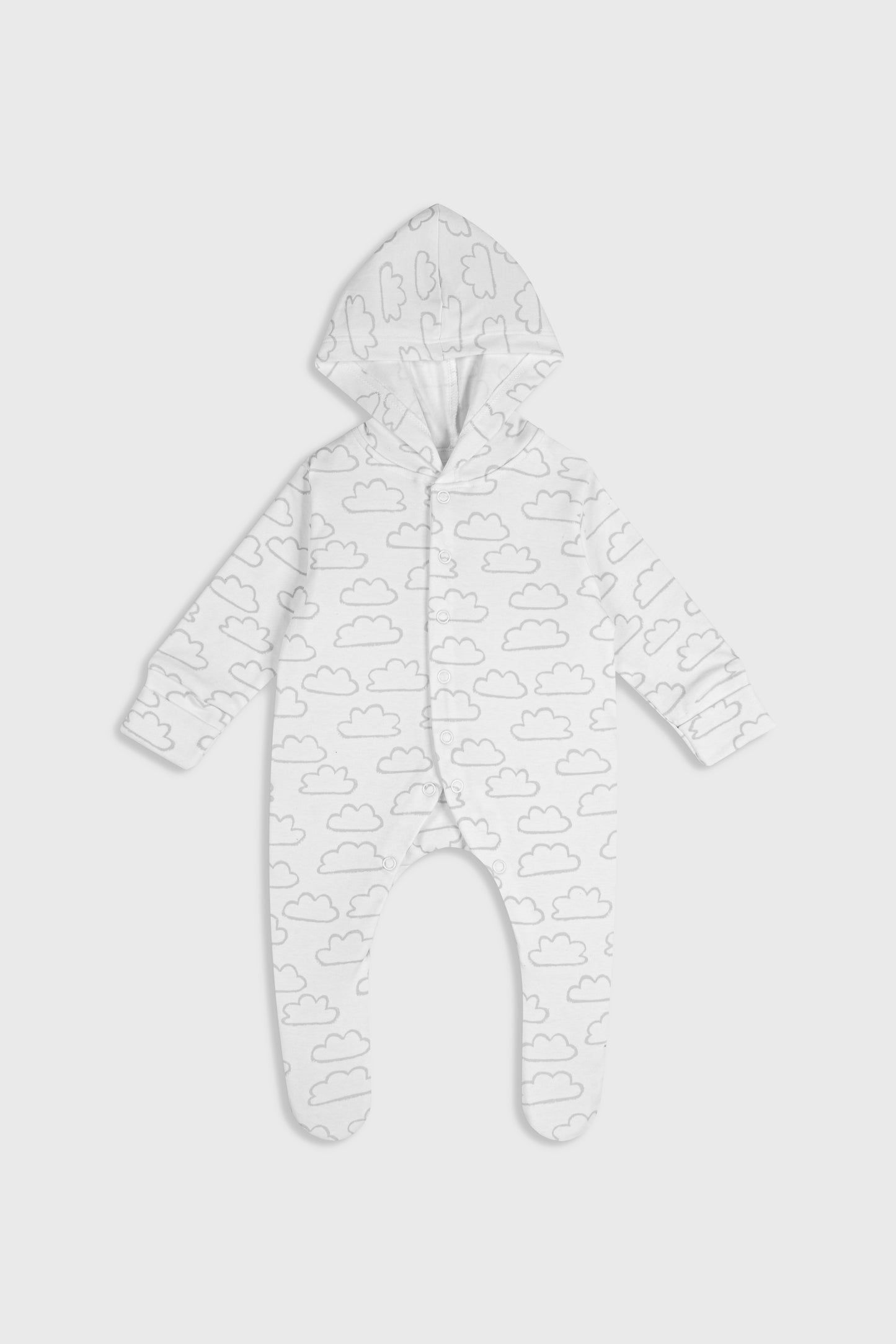 Whispering Clouds (White) - Baby Jumpsuit