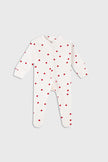 Playful Polka Dot (White & Red) - Sleep Suit
