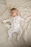 Playful Polka Dot (White & Red) - Sleep Suit