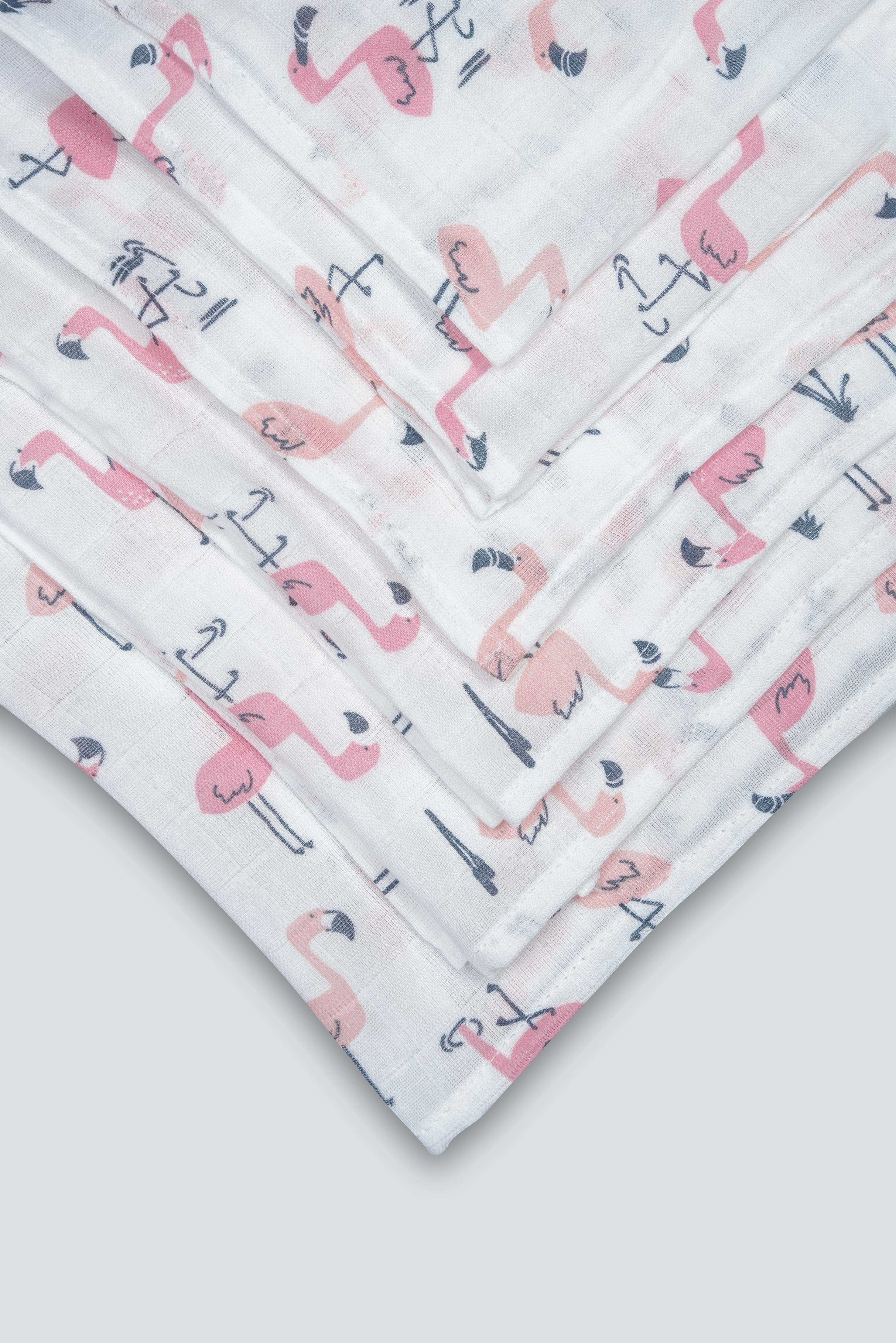 Flamingo Float Face Clothes 6 Pcs Pack