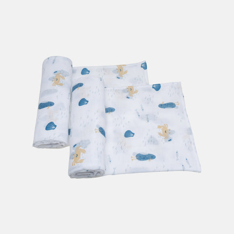 Splashy Sea Fun Swaddle 2 Pcs Pack