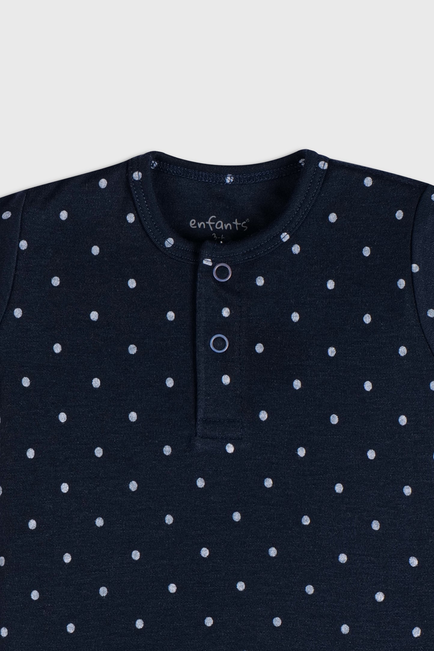 Playful Polka Dot (Navy Blue & White) - Romper