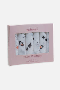 Tiny Tots Face Cloths 6 Pcs Pack