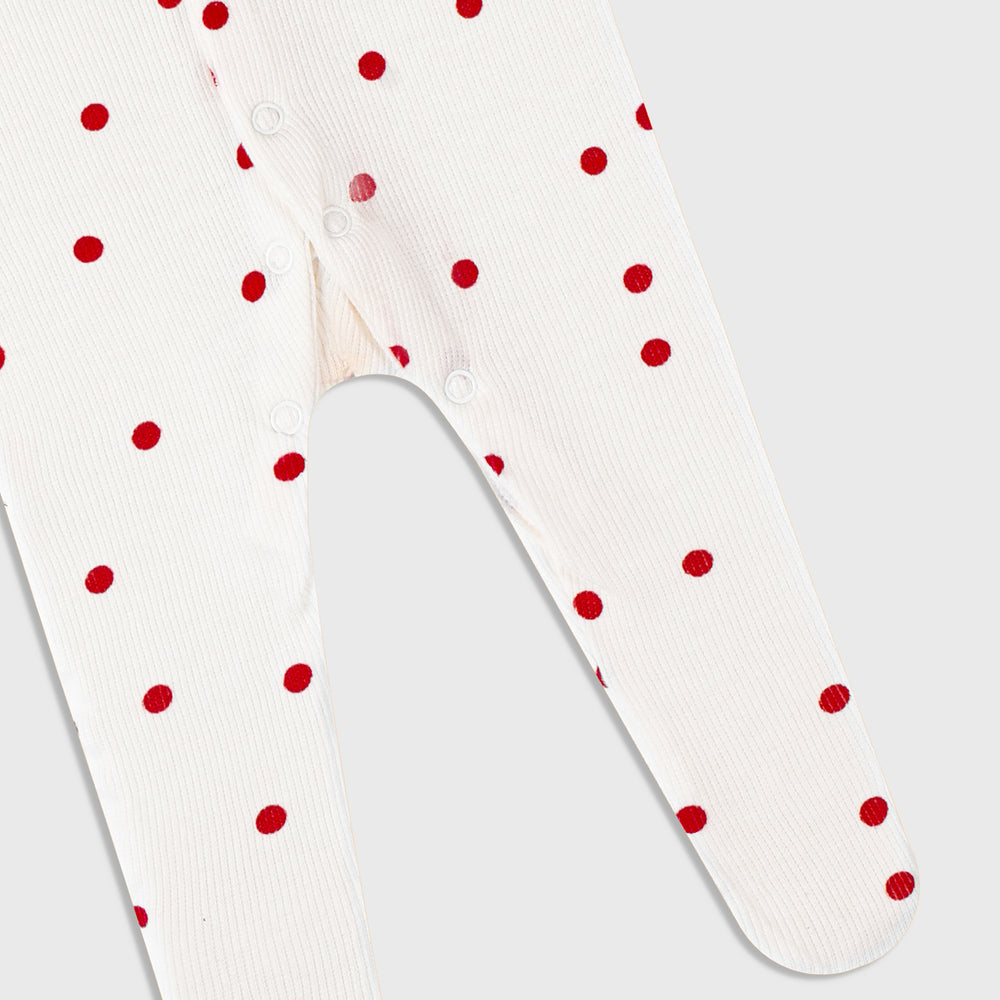 
                      
                        Playful Polka Dot (White & Red) - Sleep Suit
                      
                    