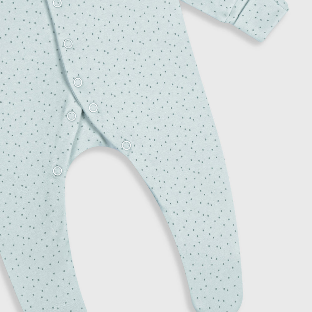 Whimsical Dots (Light Teal) - Baby Jumpsuit