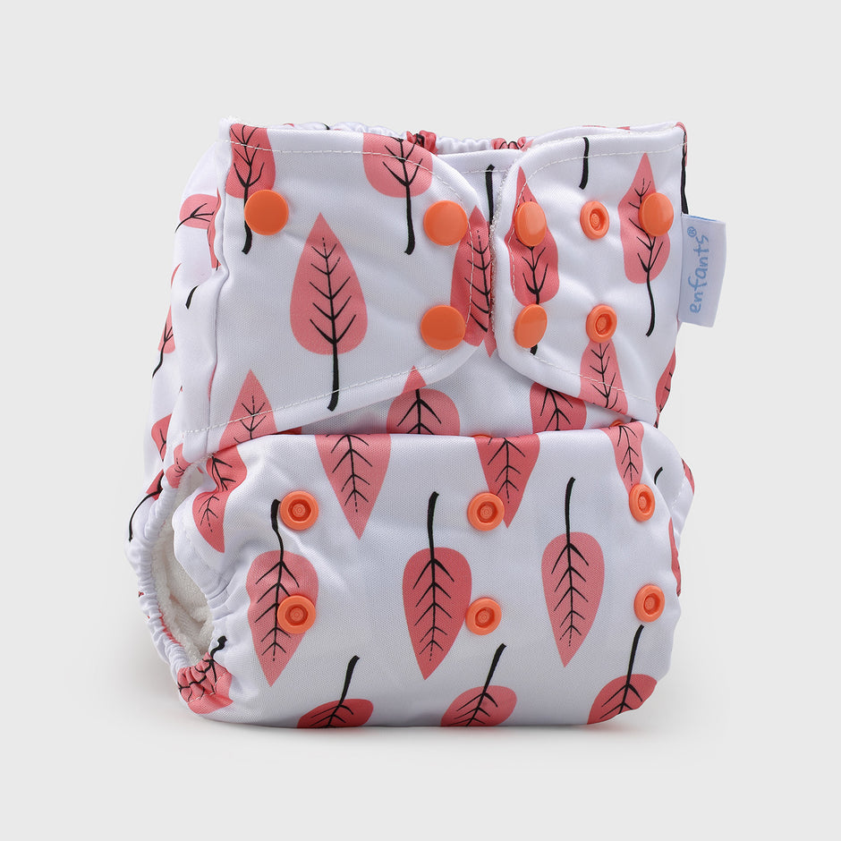Cherry Fall Natural Bamboo Reusable Diaper