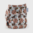 Terracitta Vine Grey Polar Fleece Reusable Diaper
