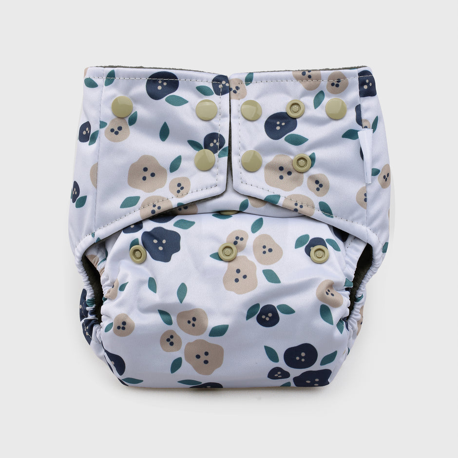 Calm Garden Grey Polar Fleece Reusable Diaper