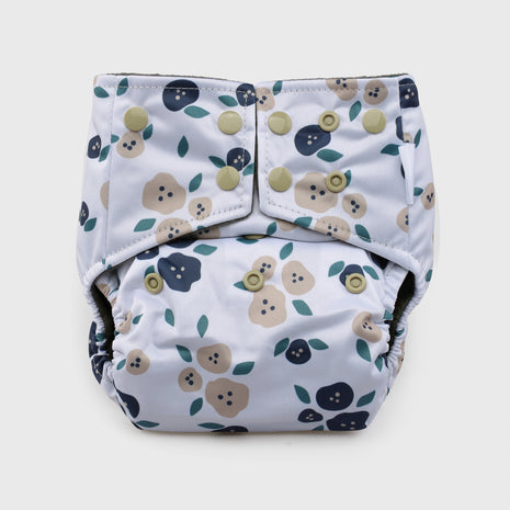 Calm Garden Grey Polar Fleece Reusable Diaper