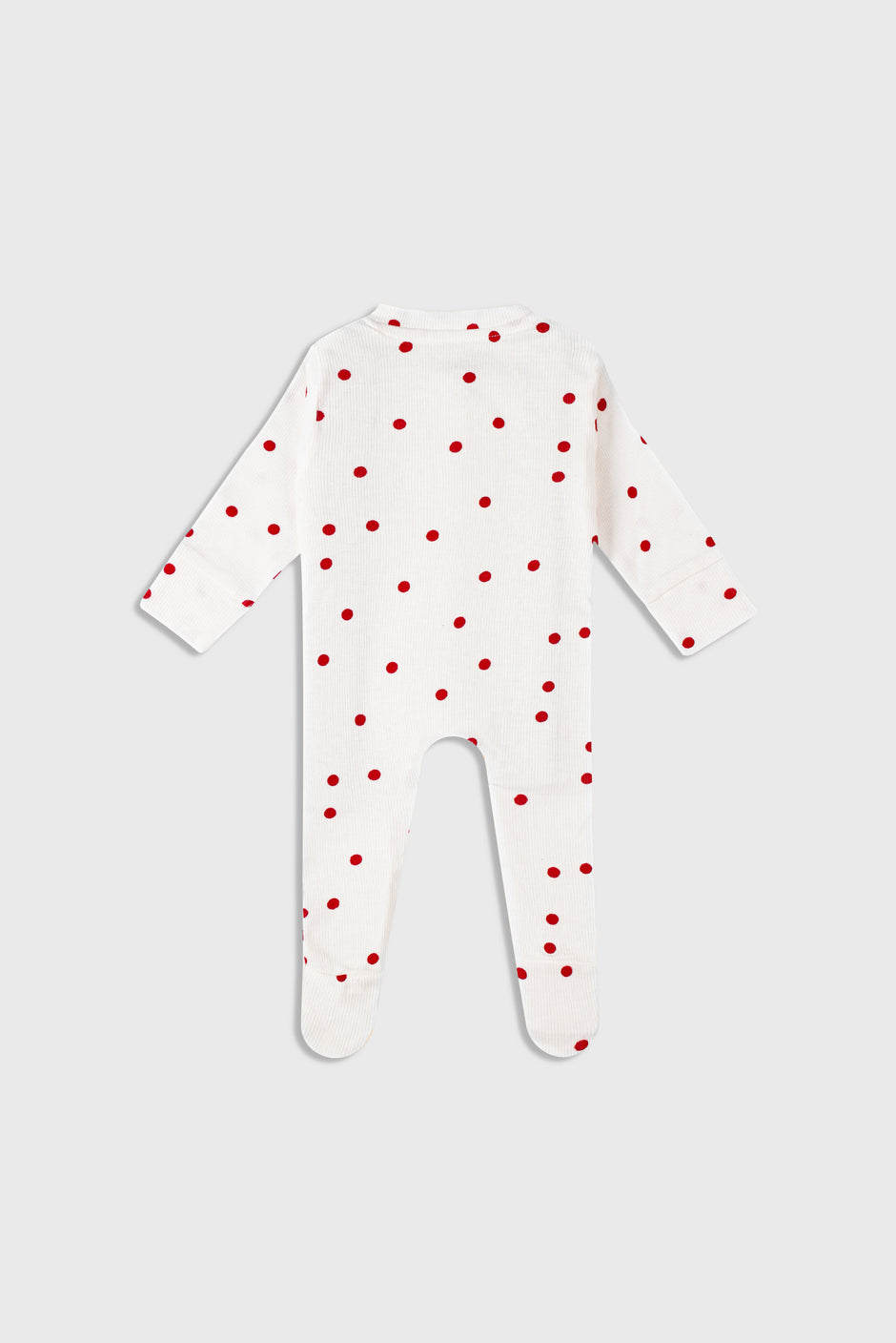 Playful Polka Dot (White & Red) - Sleep Suit
