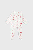 Playful Polka Dot (White & Red) - Sleep Suit