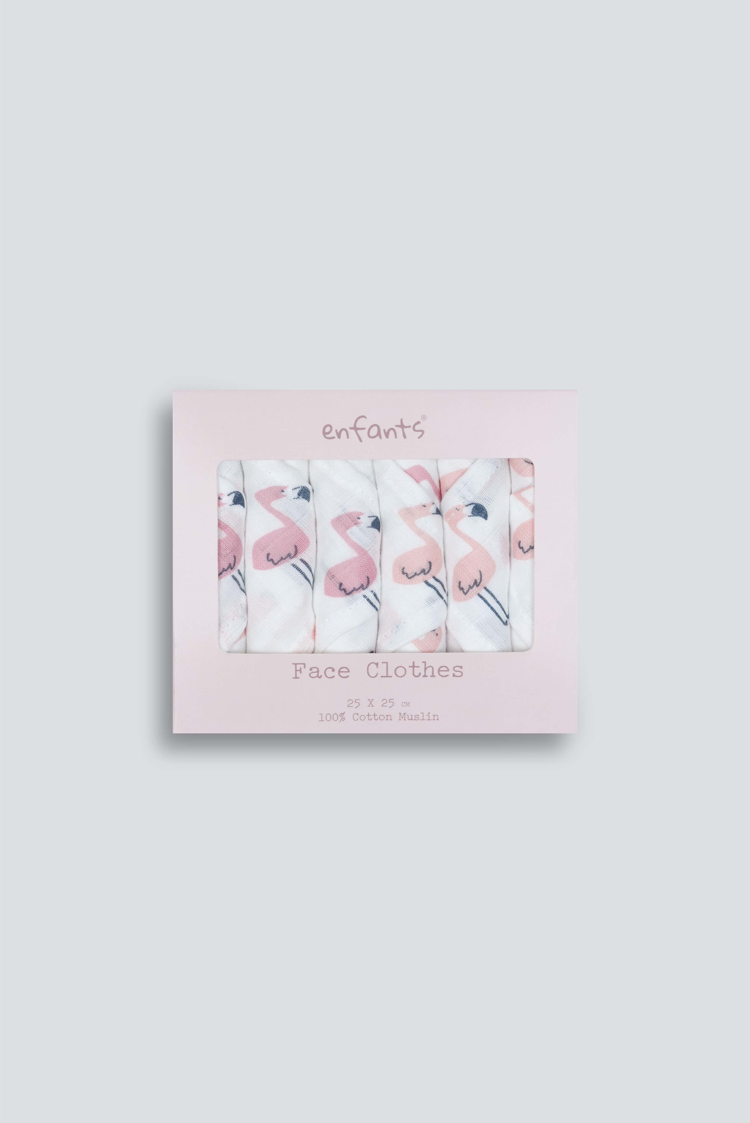 Flamingo Float Face Clothes 6 Pcs Pack