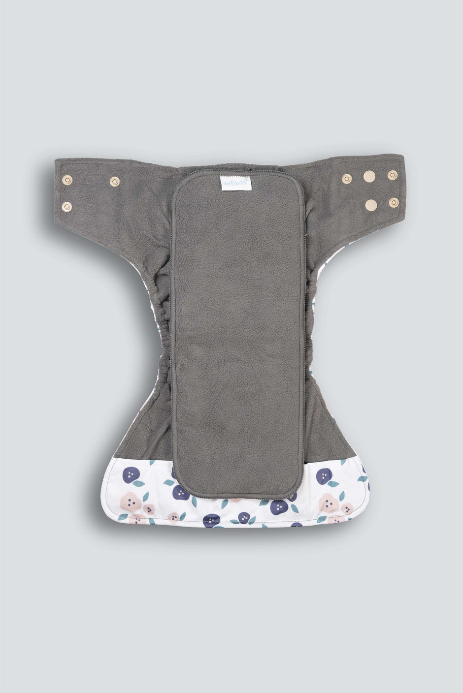 Calm Garden Grey Polar Fleece Reusable Diaper