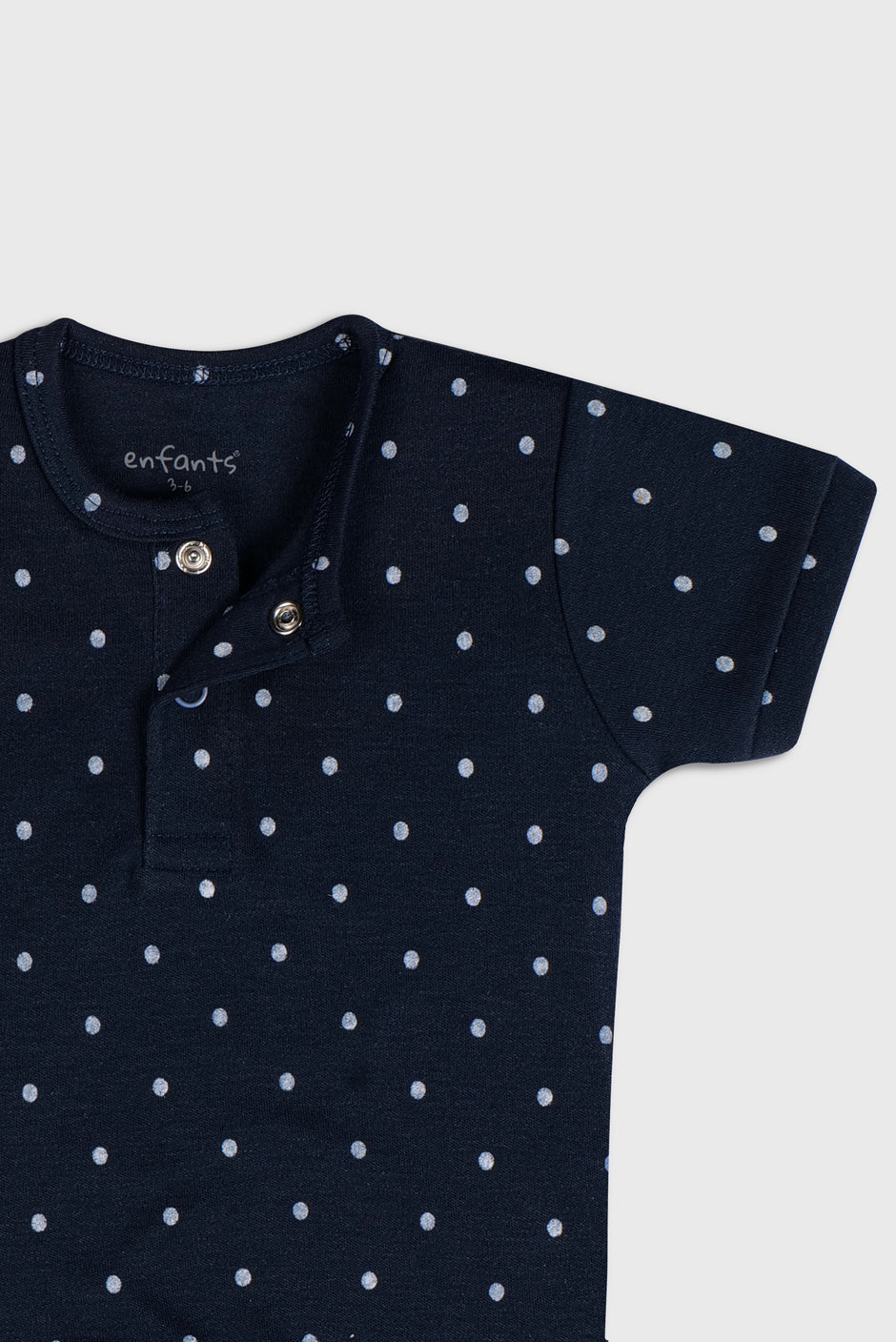 Playful Polka Dot (Navy Blue & White) - Romper