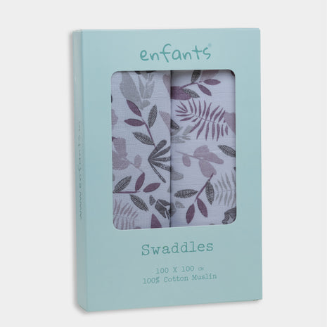 Leafy Dreams Wrap Swaddle 2 Pcs Pack