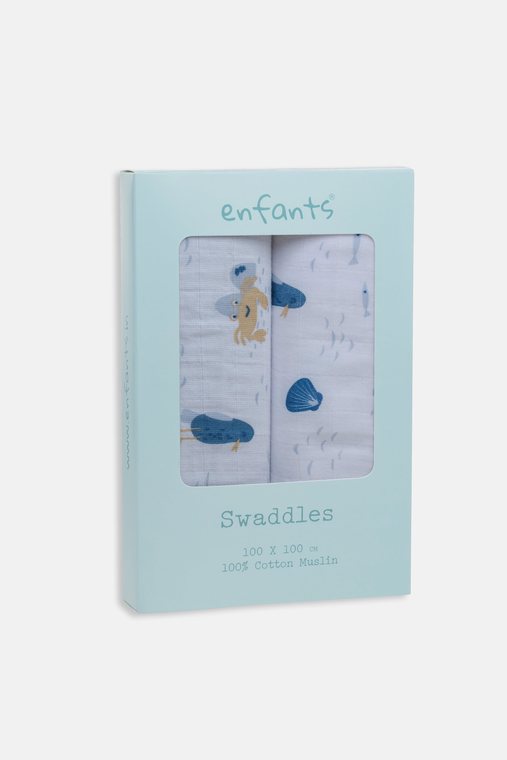 Splashy Sea Fun Swaddle 2 Pcs Pack