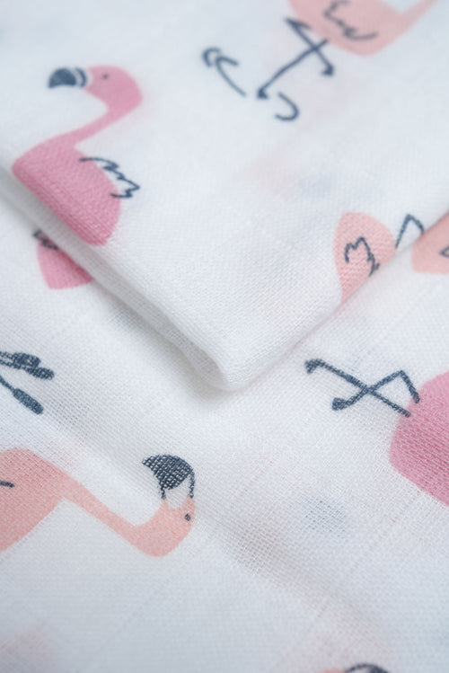 Flamingo Float Swaddle 2 Pcs Pack