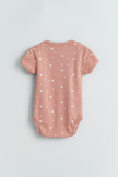 Coral Polka Heart Bodysuit