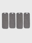 Enfants Microfiber Solid Reusable Diaper Inserts Pack of 4 - Grey Polar Fleece