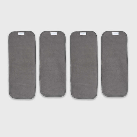 Enfants Microfiber Solid Reusable Diaper Inserts Pack of 4 - Grey Polar Fleece