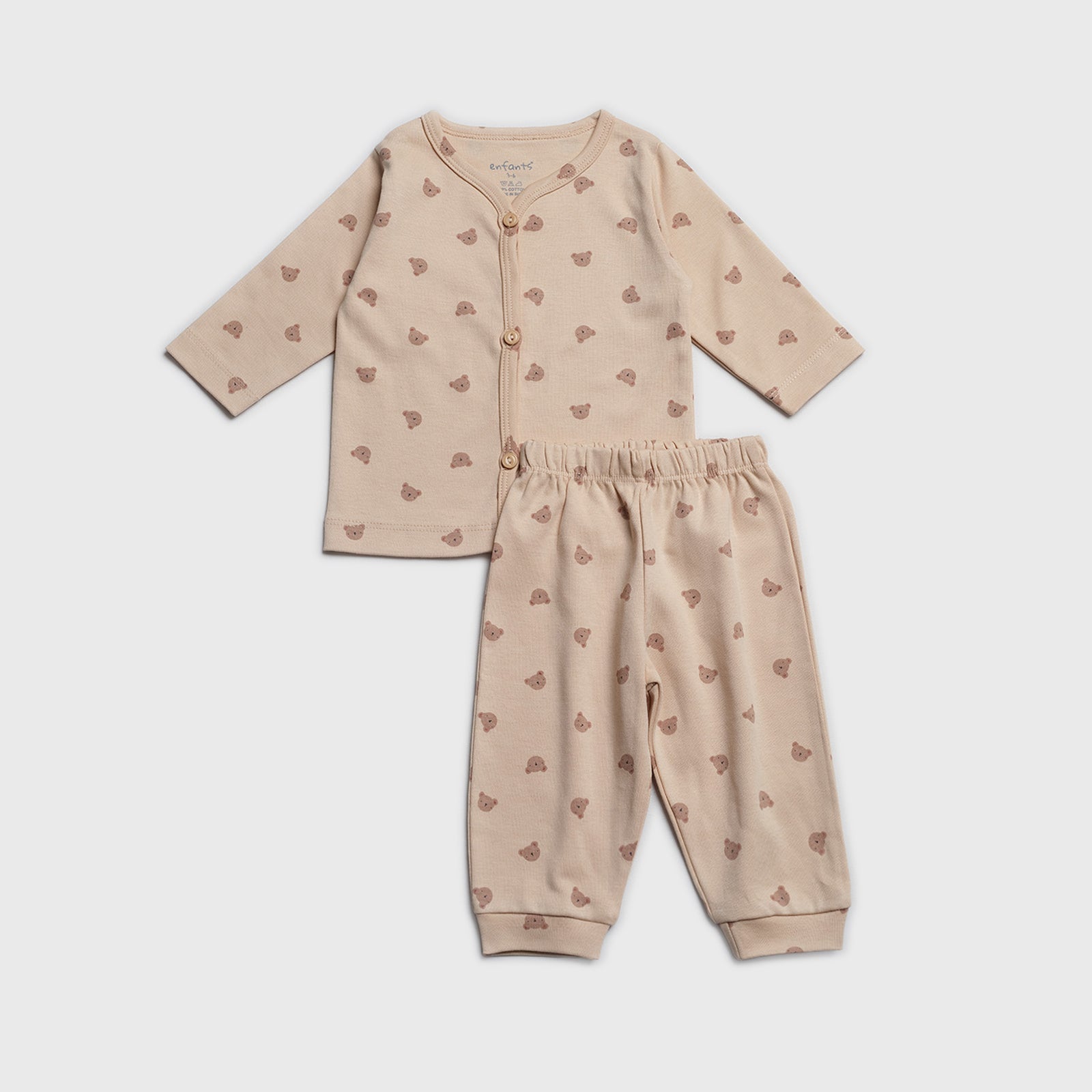 Teddy Hugs Interlock Cotton Pyjama Co-ord Set