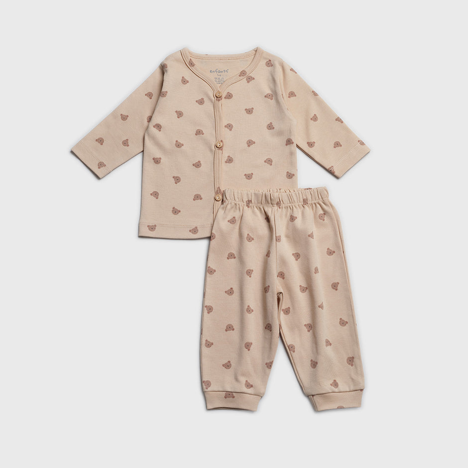 Teddy Hugs Interlock Cotton Pyjama Co-ord Set