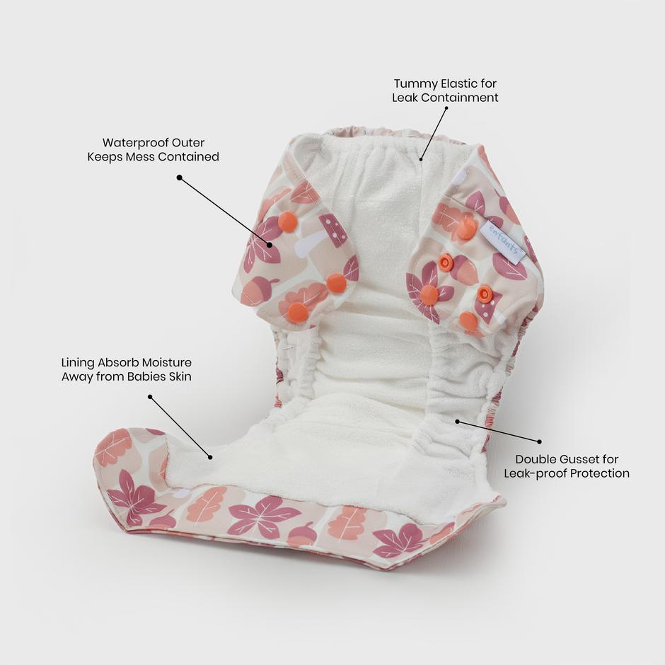 Fall Forest Natural Bamboo Reusable Diaper