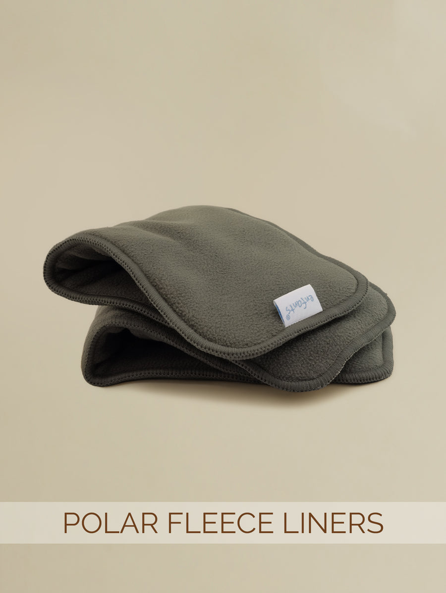 Enfants Microfiber Solid Reusable Diaper Inserts Pack of 4 - Grey Polar Fleece