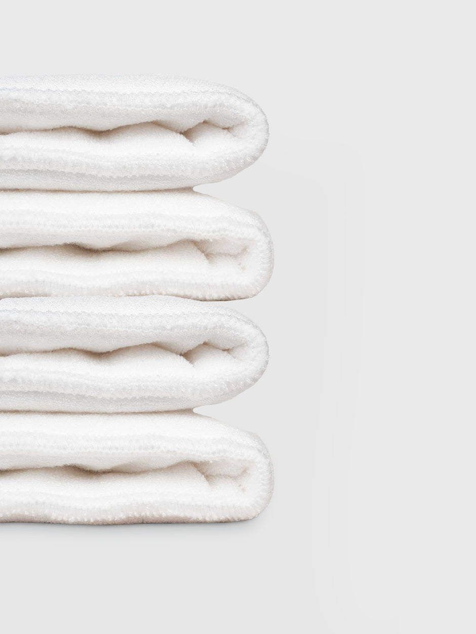Enfants Bamboo Microfibre Solid Reusable Diaper Inserts Pack of 4 - White
