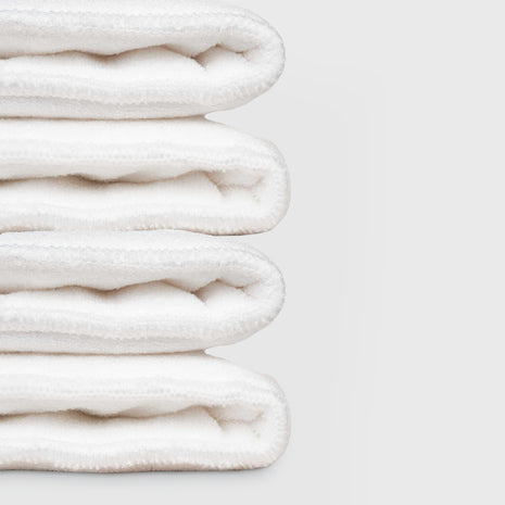 Enfants Bamboo Microfibre Solid Reusable Diaper Inserts Pack of 4 - White