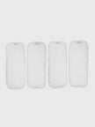 Enfants Bamboo Microfibre Solid Reusable Diaper Inserts Pack of 4 - White