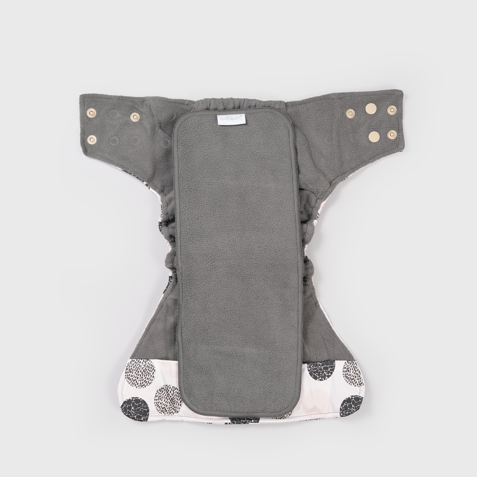 Desert Moon Grey Polar Fleece Reusable Diaper