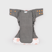 Rustic Rose Grey Polar Fleece Reusable Diaper